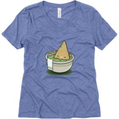 Ladies Relaxed Fit Super Soft Triblend V-Neck Tee
