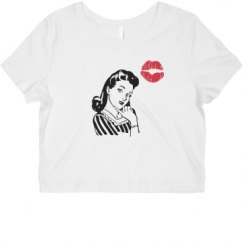 Ladies Slim Fit Crop Top Tee