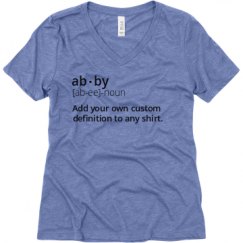 Ladies Relaxed Fit Super Soft Triblend V-Neck Tee