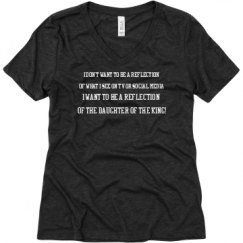 Ladies Relaxed Fit Super Soft Triblend V-Neck Tee