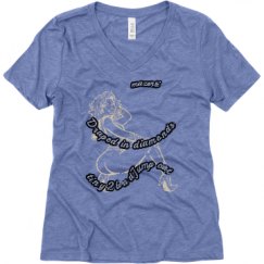 Ladies Relaxed Fit Super Soft Triblend V-Neck Tee