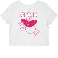 Ladies Slim Fit Crop Top Tee