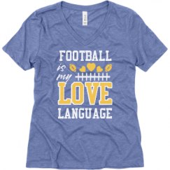 Ladies Relaxed Fit Super Soft Triblend V-Neck Tee