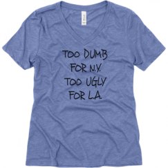 Ladies Relaxed Fit Super Soft Triblend V-Neck Tee