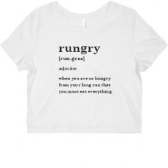 Ladies Slim Fit Crop Top Tee