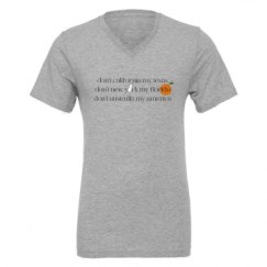 Unisex CVC Jersey V-Neck T-Shirt