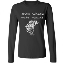 Ladies Relaxed Fit Basic Long Sleeve Tee