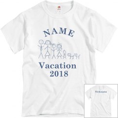 Stick figure family vacation