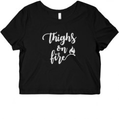 Ladies Slim Fit Crop Top Tee