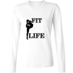 Ladies Relaxed Fit Basic Long Sleeve Tee