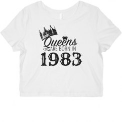 Ladies Slim Fit Crop Top Tee