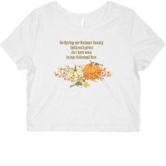 Ladies Slim Fit Crop Top Tee