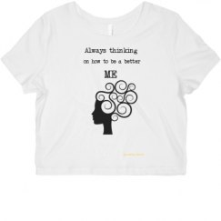 Ladies Slim Fit Crop Top Tee