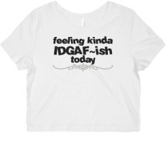 Ladies Slim Fit Crop Top Tee