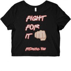 Ladies Slim Fit Crop Top Tee