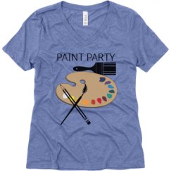 Ladies Relaxed Fit Super Soft Triblend V-Neck Tee