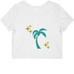 Ladies Slim Fit Crop Top Tee