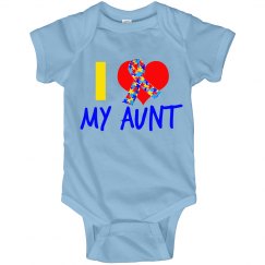 I Love My Aunt Autism Ribbon