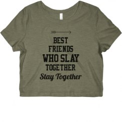 Ladies Slim Fit Crop Top Tee