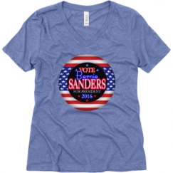 Ladies Relaxed Fit Super Soft Triblend V-Neck Tee