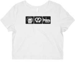 Ladies Slim Fit Crop Top Tee