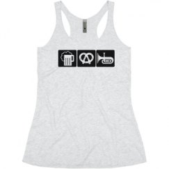 Ladies Slim Fit Super Soft Racerback Triblend Tank