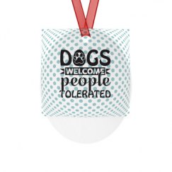 Metal Oval Christmas Ornament