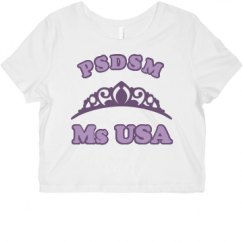 Ladies Slim Fit Crop Top Tee