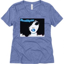 Ladies Relaxed Fit Super Soft Triblend V-Neck Tee