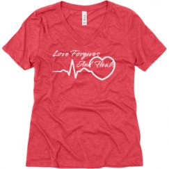 Ladies Relaxed Fit Super Soft Triblend V-Neck Tee