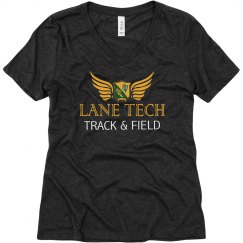 LT Track Ladies Relaxed Fit V-Neck Tee