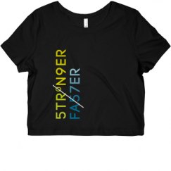 Ladies Slim Fit Crop Top Tee