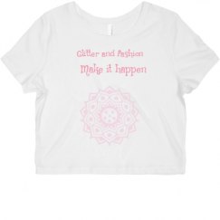 Ladies Slim Fit Crop Top Tee