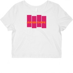 Ladies Slim Fit Crop Top Tee