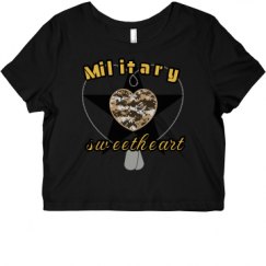 Ladies Slim Fit Crop Top Tee