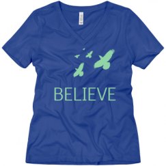 Ladies Relaxed Fit V-Neck Tee