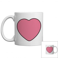 Mug with large hearts
