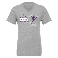 Unisex CVC Jersey V-Neck T-Shirt