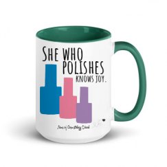 15oz Ceramic Mug with Color Inside