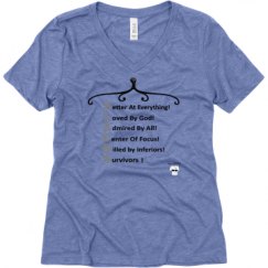 Ladies Relaxed Fit Super Soft Triblend V-Neck Tee