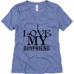 Ladies Relaxed Fit Super Soft Triblend V-Neck Tee