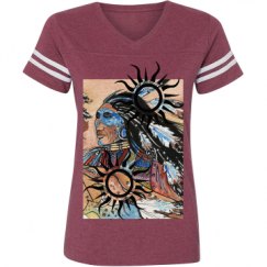 Ladies Relaxed Fit Vintage Sports Tee