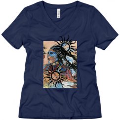 Ladies Relaxed Fit V-Neck Tee