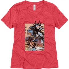 Ladies Relaxed Fit Super Soft Triblend V-Neck Tee