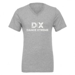 Unisex CVC Jersey V-Neck T-Shirt