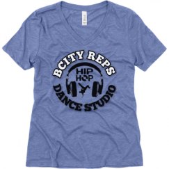 Ladies Relaxed Fit Super Soft Triblend V-Neck Tee