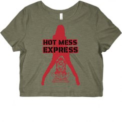 Ladies Slim Fit Crop Top Tee