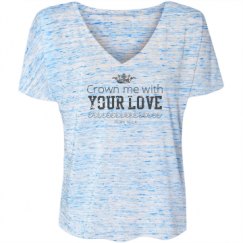 Ladies Flowy Slouchy V-Neck Tee