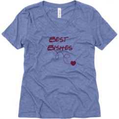 Ladies Relaxed Fit Super Soft Triblend V-Neck Tee