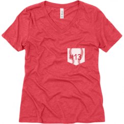 Ladies Relaxed Fit Super Soft Triblend V-Neck Tee